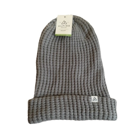 Alpine Design Women's Gray Slouchy Waffle Beanie Hat One‎ Size - Picture 2 of 3
